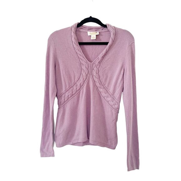 Peck & Peck Vintage Lavender 100% Cashmere Pullover Sweater - Picture 1 of 7